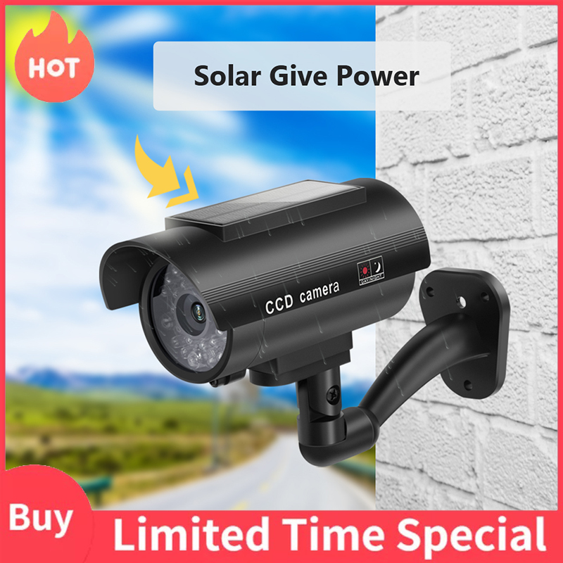 กล้องจำลองกันน้ำรักษาความปลอดภัยพลังงานแสงอาทิตย์สำหรับกล้องดัมมี่กล้องเฝ้าระวังไฟ Led ราคา 194 บาท*ส่งฟรี