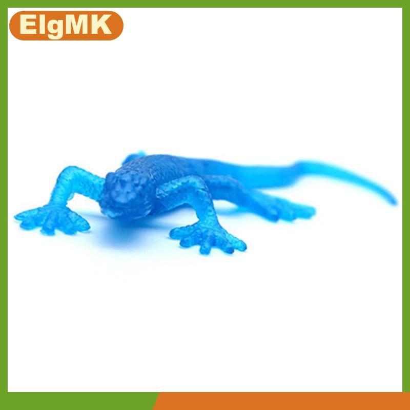 ElgMK 20 món đồ dùng cho trẻ em thằn lằn cao su nhớt có thể thu gọn động vật Thằn Lằn