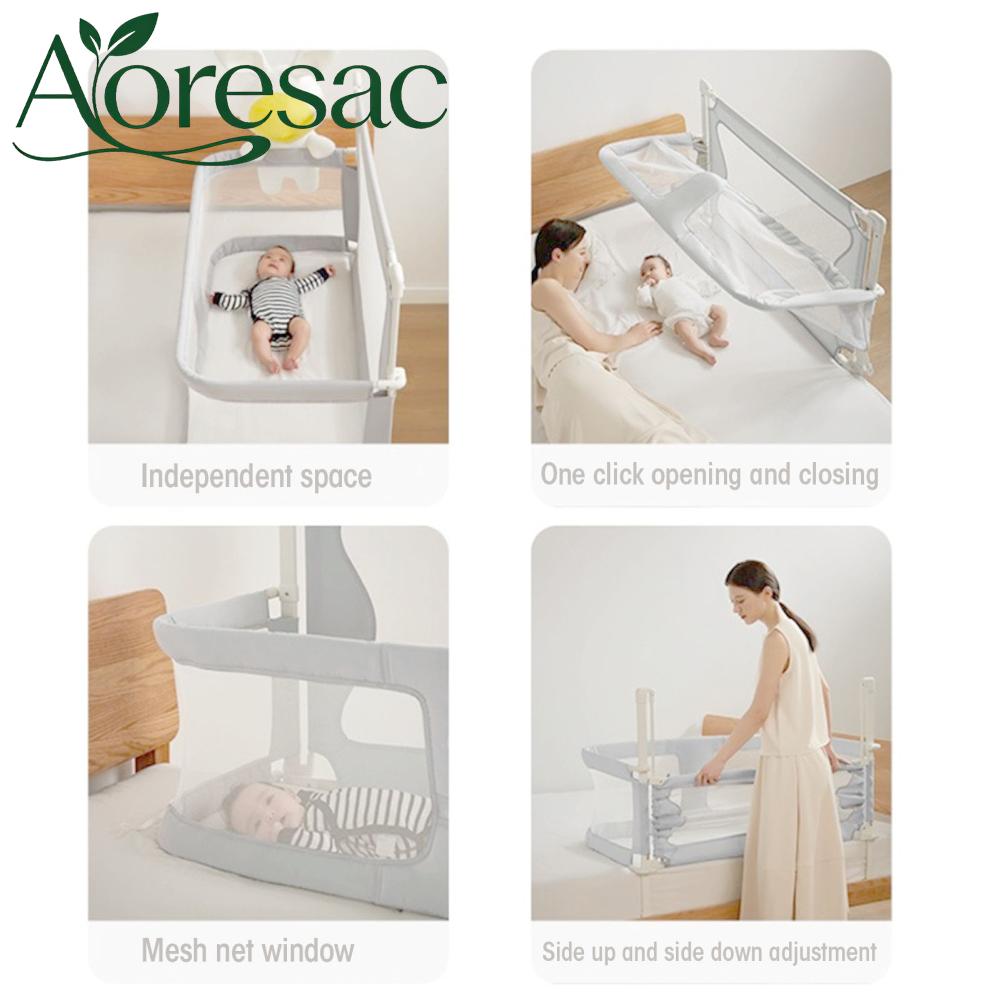 Aoresac เปลเด็ก 3 ใน 1 สำหรับทารกแรกเกิดเตียงข้างเตียงยามแบบพกพาเตียงเด็กพับได้ Bassinet ข้างเตียง Sleeper