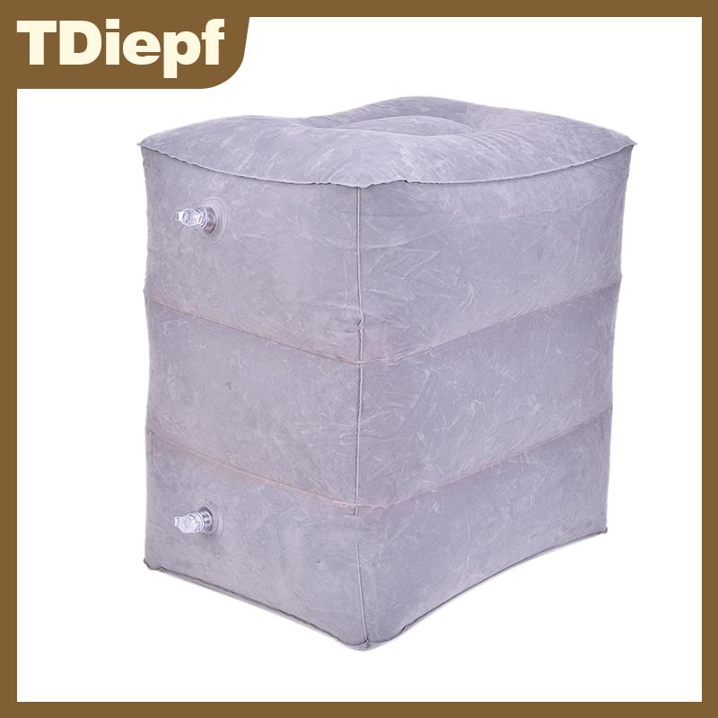 TDiepf พองแบบพกพาเดินทางเท้าหมอนเครื่องบินรถไฟเด็กเตียงพักเท้า