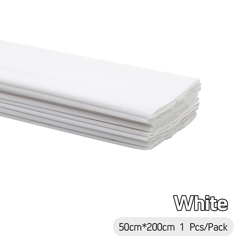 50cm x 200cm Crepe Paper Roll Flower Making Materia For Bouquet Decoration Florist Gift Packaging Supplies 皱纹纸