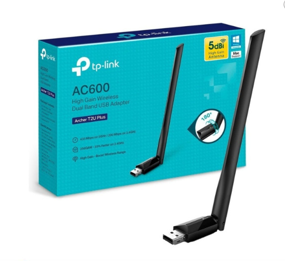Usb thu Wifi TPlink Archer T2U Plus Băng Tần Kép AC600