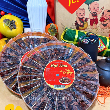 Hộp Hạt dưa sang trọng, cao cấp, thuận tiện cho việc bảo quản. Hộp sun khía 400g ẩm thực việt nam 77