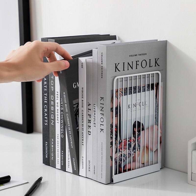 LITTLE O Metal Bookstand Penahan Buku Pembatas Buku Aesthetic Berbahan Besi Anti Karat