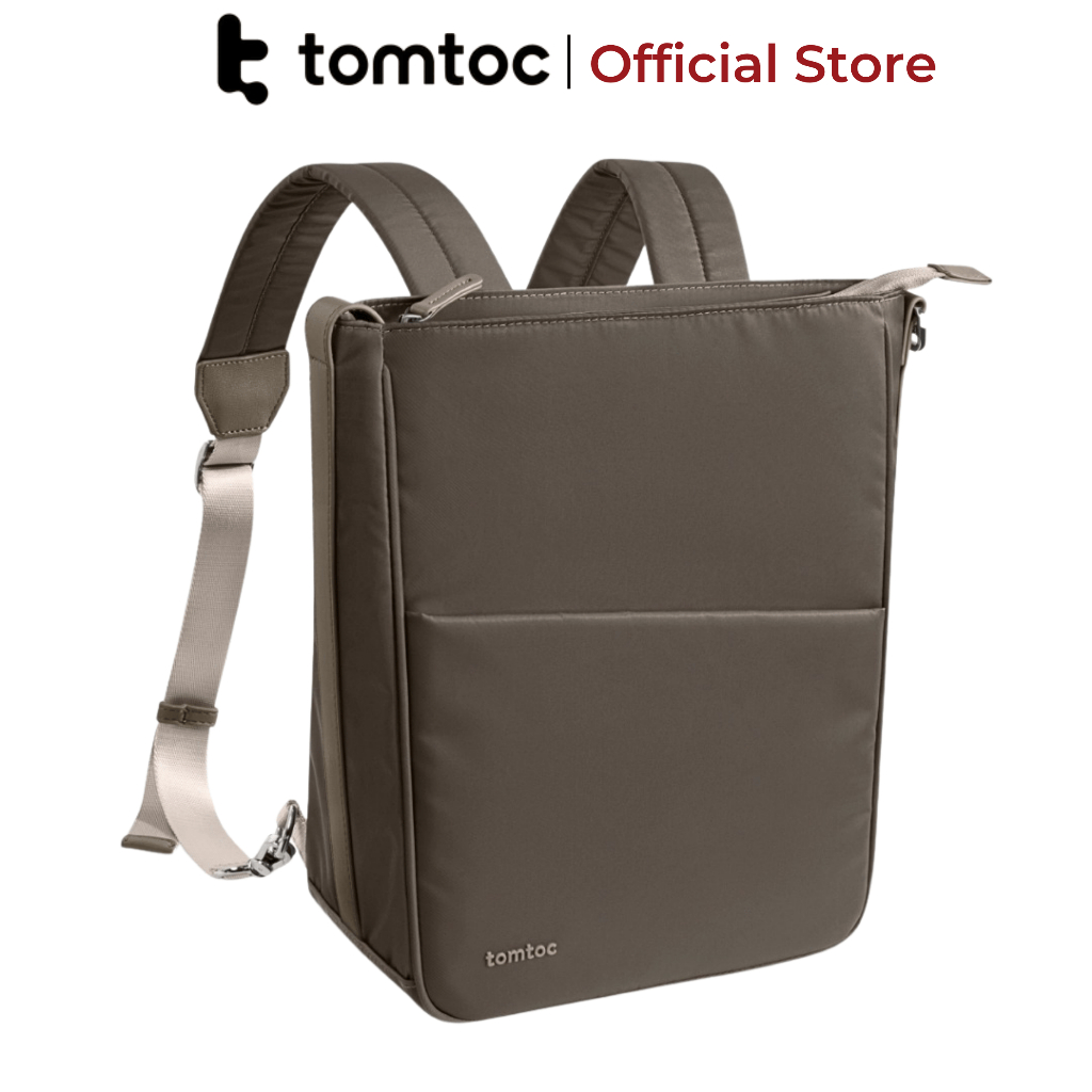 Balo kiêm túi đeo chéo Tomtoc Slash Sling Bag Taupe cho iPad/tablet 11inch chính hãng, chống sốc tốt