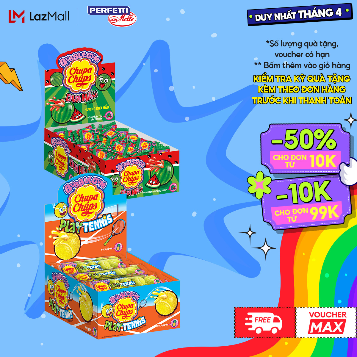 Hộp Kẹo cao su gum thổi có nhân bên trong Chupa Chups Big Babol hình dáng Dưa Hấu, Trái banh Tennis hương Dứa