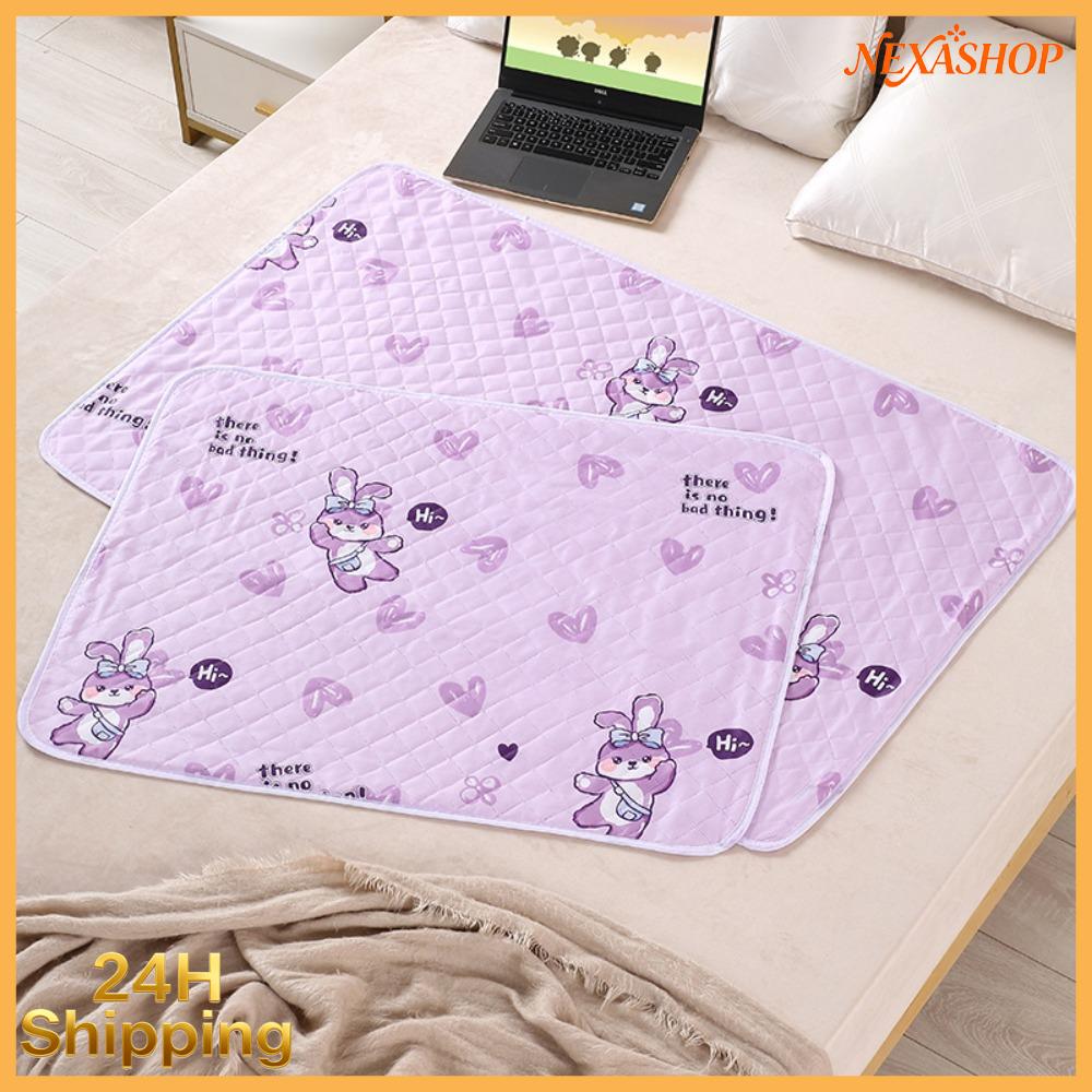 NEXASHOP Hoạt hình dễ thương Thảm lót nước tiểu cho bé Không thấm nước Thoáng khí Đệm lót ngủ cho bé Mềm Vải Đệm kinh nguyệt Em bé
