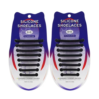 AL 16pcsset Elastic Silicone Shoelace Semicircle Silicone Shoelaces Special No Tie Shoelace Sneakers Shoe Laces Rubber Zapatillas