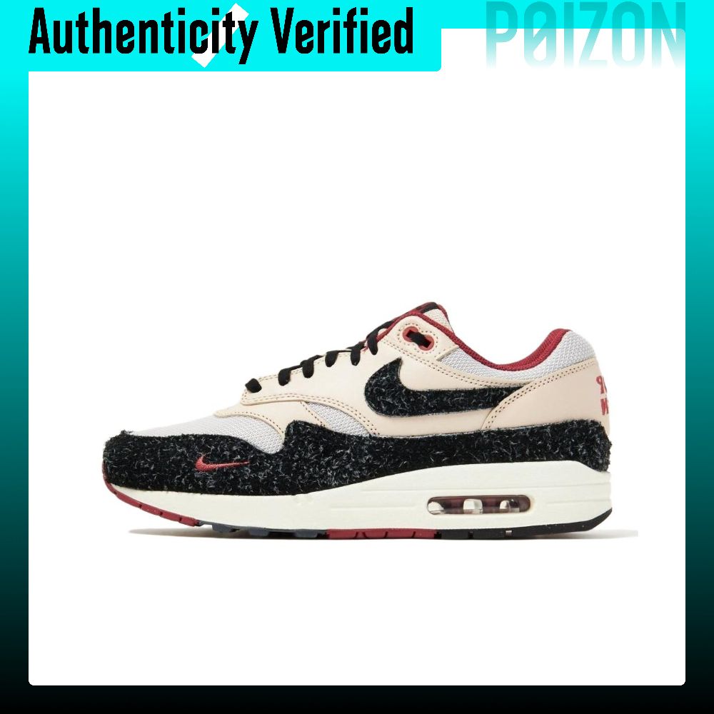 รองเท้าผ้าใบ รองเท้าลำลองผู้ชาย Nike Air Max 1 รองเท้าลำลอง Unisex Low-top สีเบจสีดำ FD5743-200 ราคา 9,769 บาท*ส่งฟรี