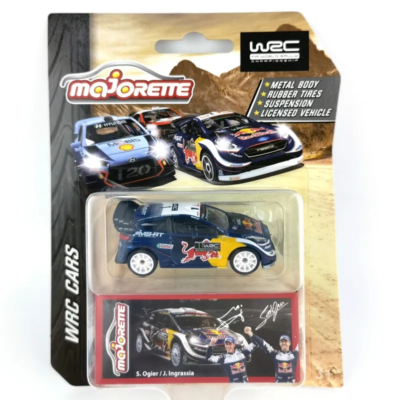 【Chính hãng gốc】 Majorette WRC xe ô tô 1:64 Citroen C3 Ford Fiesta Hyundai i20 Polo r Bộ sưu tập Die
