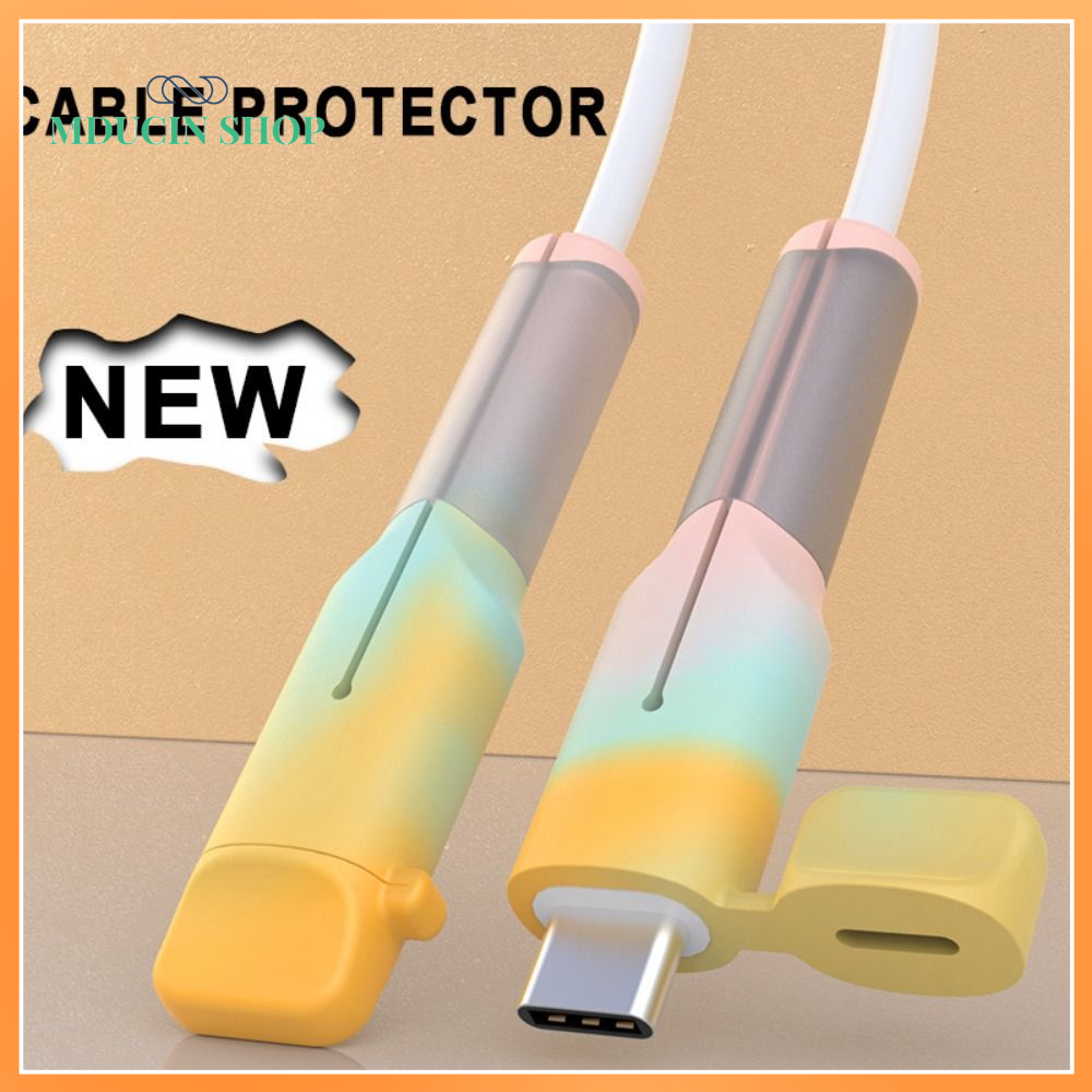 MDUCIN SHOP Sạc Loại C Bảo vệ cáp Silicone Tiết kiệm dây Ốp silicon Phổ thông Phụ kiện Nắp bảo vệ cáp sạc
