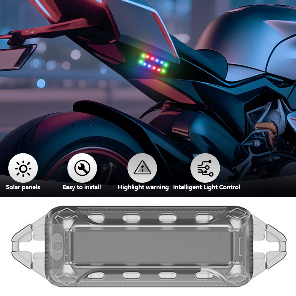 Takimeo sử dụng năng lượng mặt trời đèn cảnh báo xe ô tô đèn pin LED chỉ số trong đêm thận trọng Đèn cảnh báo nhấp nháy đèn gầm xe hơi rõ ràng cho xe máy e-xe đạp