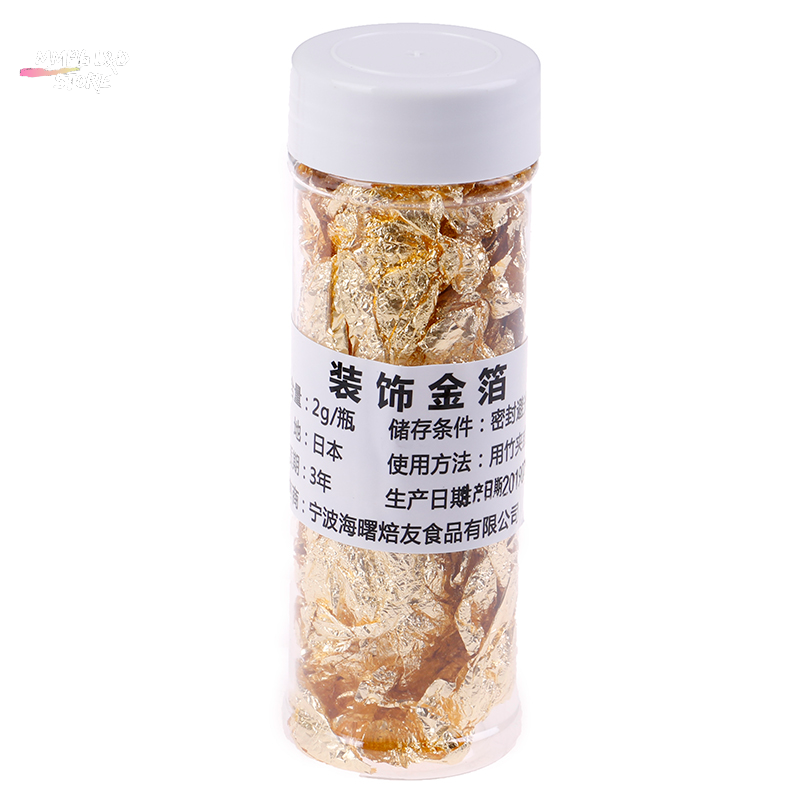 MMP6 2G lá vàng ăn được Đồ dùng nấu ăn đồ uống món tráng miệng bánh kem trang trí