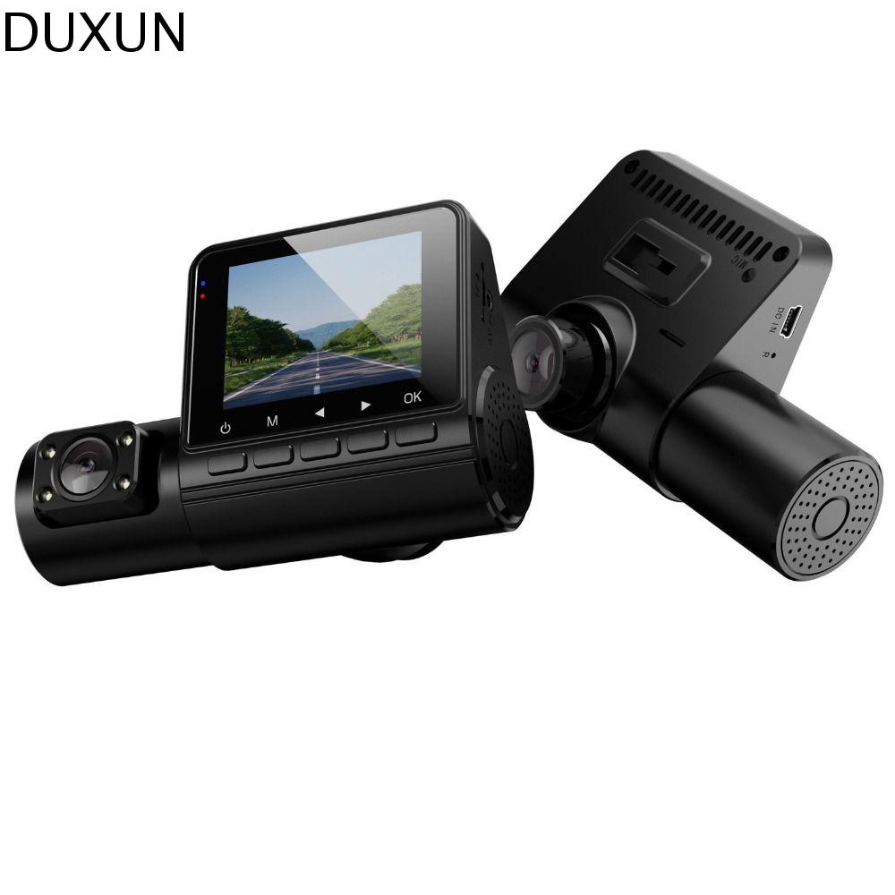 DUXUN 2 inch Camera hành trình mini 3 kênh cho xe hơi 3-len HD 1080P Máy Quay Video Xe Hơi 3 Camera 