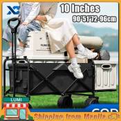 Folding Outdoor Utility Wagon Cart for Beach and Garden