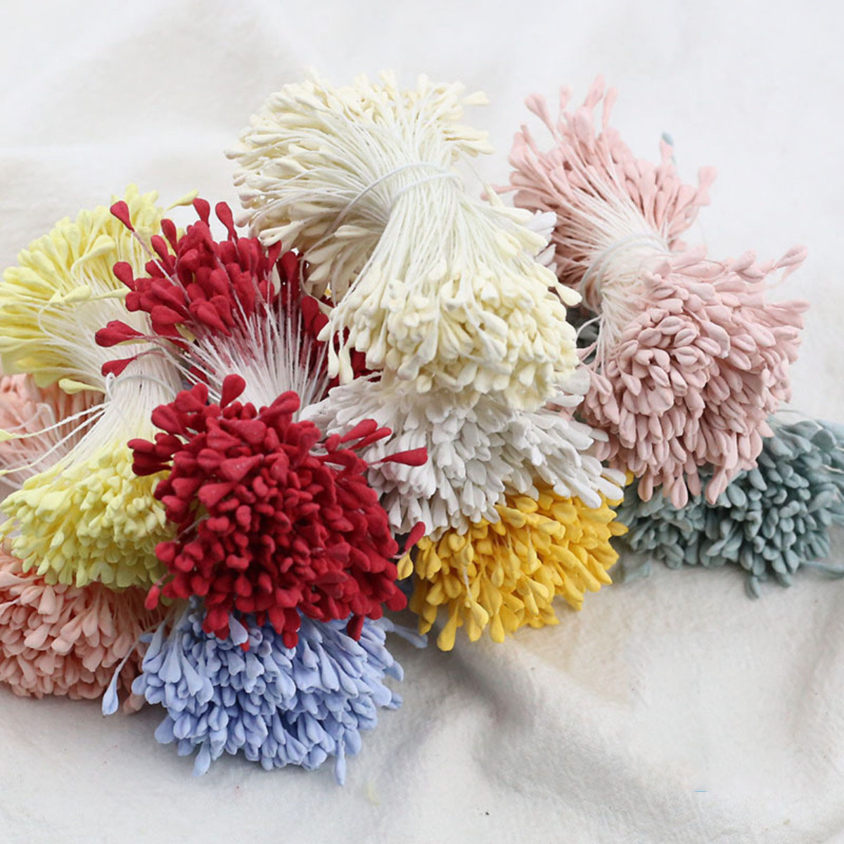 Set 300 nhụy hoa giả làm hoa handmade - Set 5 tép nhụy hoa nhiều màu sắc phụ kiện làm hoa handmade