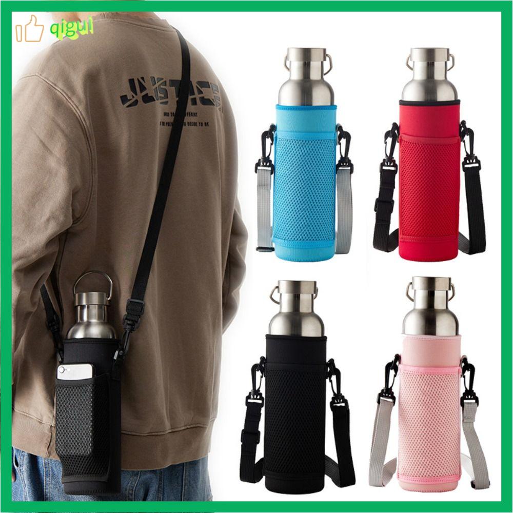 QIGUI Di động Túi đựng cốc nước Đeo Chéo Đa năng Túi đựng chai nước Phổ thông Tay cầm Túi đựng đồ Ngoài trời