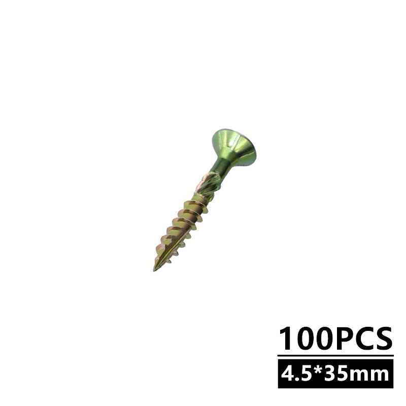 100pcs/set T25 Woodworking Screws M4.5 M5 Flat Head Self-tapping Screw Torx Self-tapping Screws 35mm 45mm 60mm 80mm Tools Nails Screws Fasteners