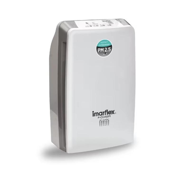 Imarflex เครื่องฟอกอากาศ รุ่น F-C042R สำหรับพื้นที่ห้อง 30-50 ตร.ม. แผ่นกรอง HEPA ต้านเชื้อแบคทีเรีย ป้องกันภูมิแพ้ เครื่องปล่อยไอออน ราคา 1,577 บาท*ส่งฟรี