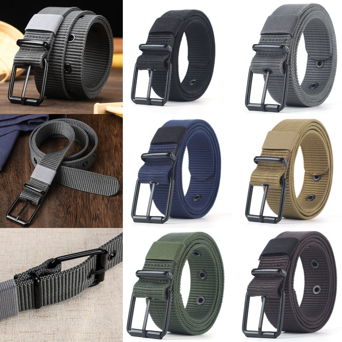 Waistband Fashion Belts Jeans Waistbands Belt Multi-hole Belts Nylon Belt Pin Buckle Belts Canvas Belts