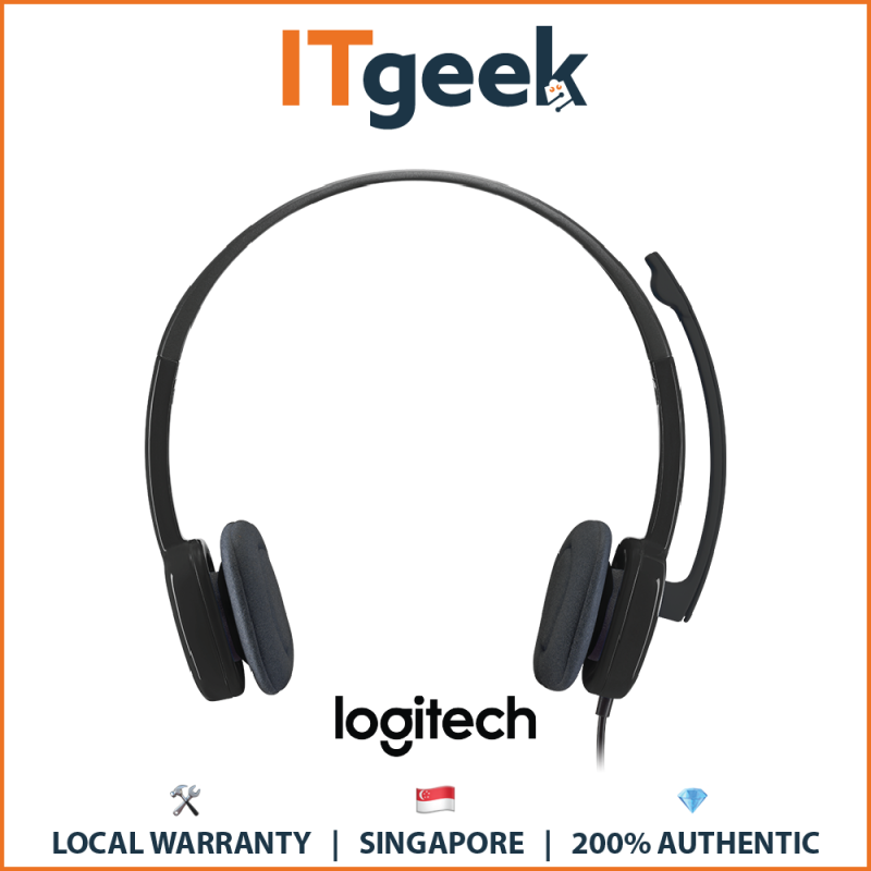 (Express Delivery) Logitech H151 Stereo Headset with Noise Cancellation (3.5MM Jack) Singapore