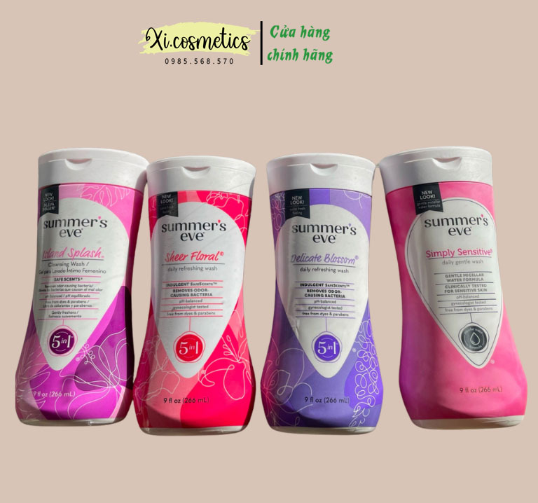 Dung dịch vệ sinh Summer’s Eve 266ml cleansing wash, nước rửa phụ khoa, ddvs, chăm sóc vùng kín