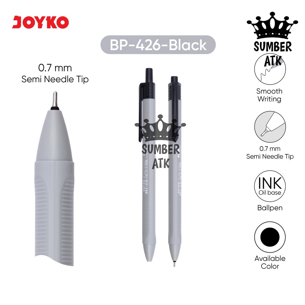 Ball Pen JOYKO Pulpen Pena BP-426 0.7 mm Hitam Biru Merah Ink