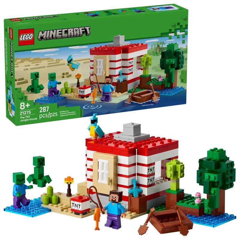 Chính hãng LEGO® Đồ chơi phiêu lưu TNT Jungle House 21275, quà tặng đa năng cho trẻ em từ 8 tuổi trở lên, 287 mảnh ghép