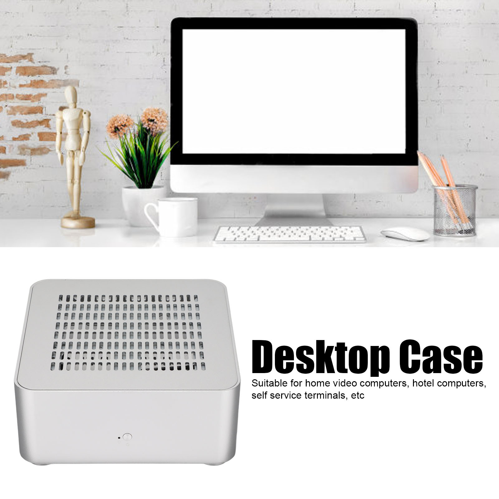 Garosa ZJchao Mini Itx Vỏ Máy Tính Mini Itx Vỏ Máy Tính Để Bàn Máy Tính Tản Nhiệt Tốt HTPC Nhỏ Gọn Tinh Tế Cho Video Gia Đình Giá 1,210,000 Đồng*Miễn phí vận chuyển
