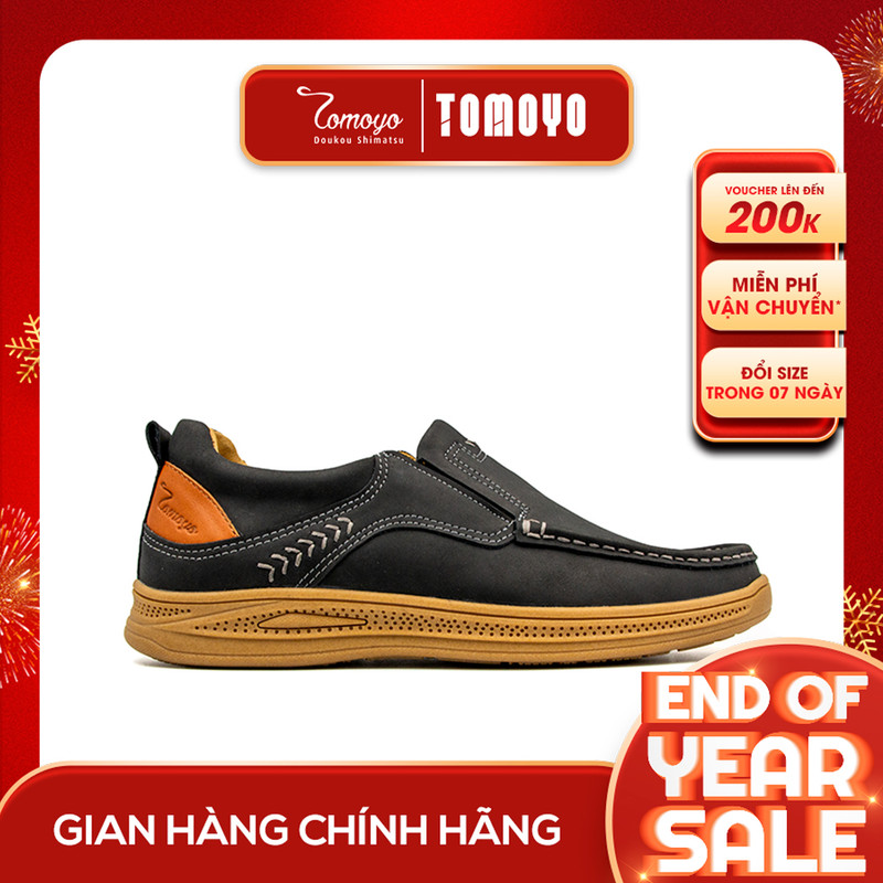 Giày Lười Nam Da Nubuck Cao Cấp Tomoyo TMN23401