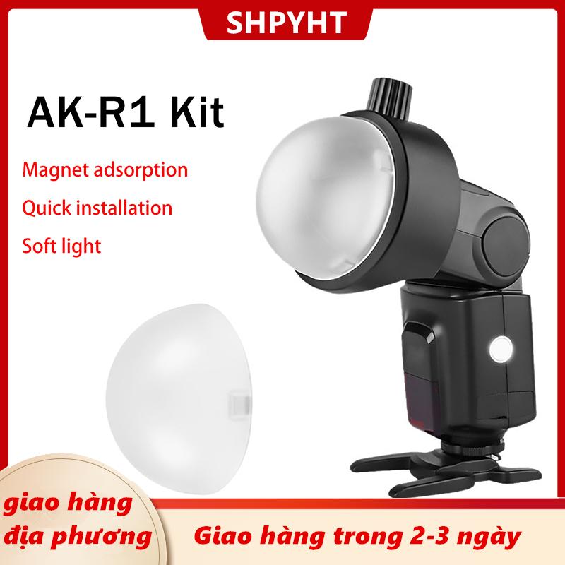 [COD] SHPYHT Giao hàng địa phương 1 cái AK-R11 từ Dome khuếch tán thay thế cho V1 Round-Head Flash cho AD200 ad200pro cho flash loạt v1 S-R2 phụ tùng