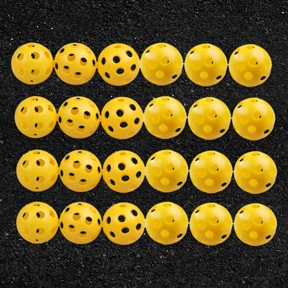 【Hot ticket】 24pcs Golf Practice Lightweight Plastic Mini Golf Balls Limited Flight Airflows for Dri