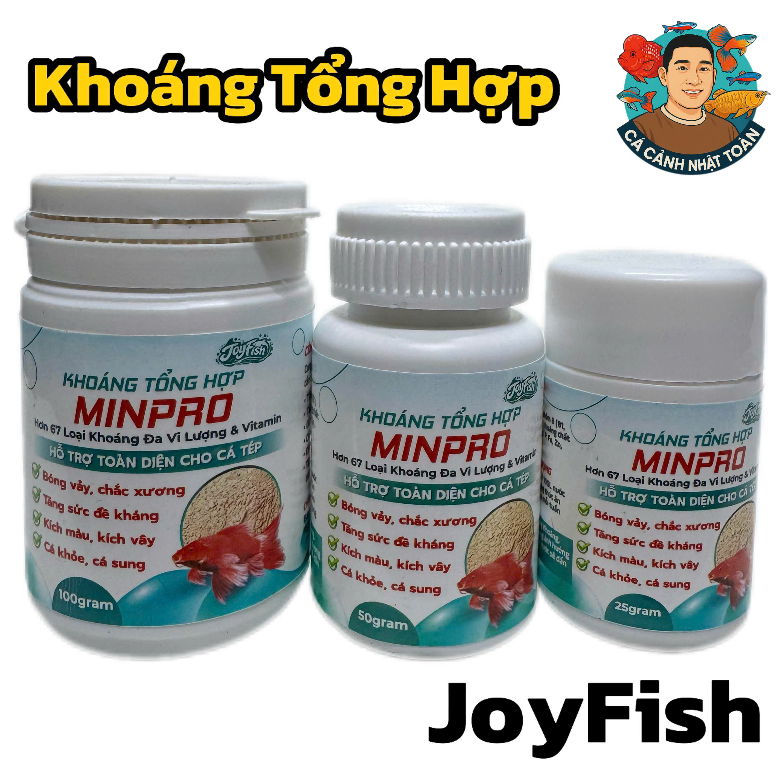 Mini Pro JoyFish Khoáng, Tổng Hợp, Bổ Sung Vitamin Cho Các Loại Cá Cảnh