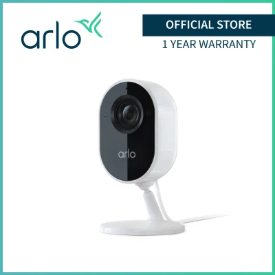 Arlo Essential Indoor Security Camera | 1080p Full HD Video | Automated Privacy Shield | 130° Viewing Angle | 2-Way Audio | Direct to Wi-Fi, No Hub Needed | Works with Alexa and Google Assistant | White | VMC2040