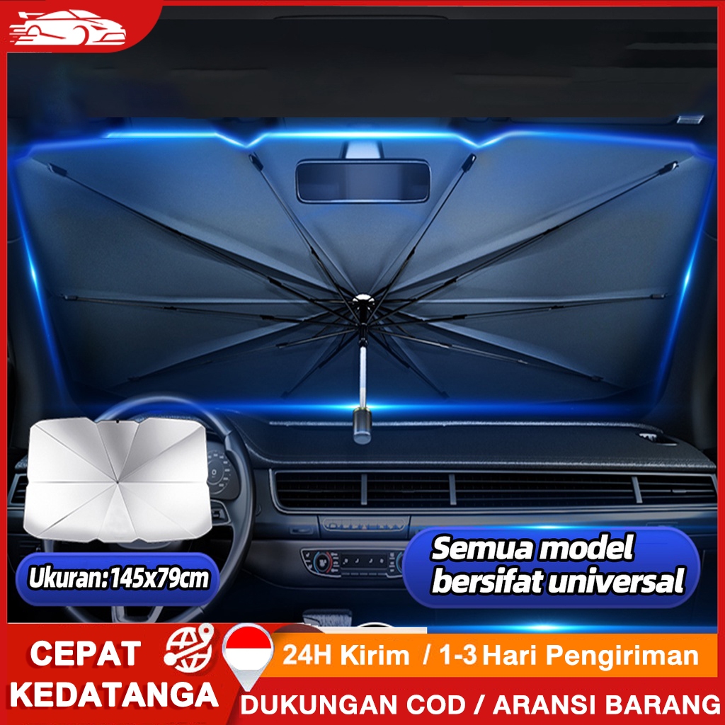 Payung Mobil Anti Panas| Payung Dashboard Mobil| Car Sunshield UV Harga 38,999 rupiah*Gratis Ongkir
