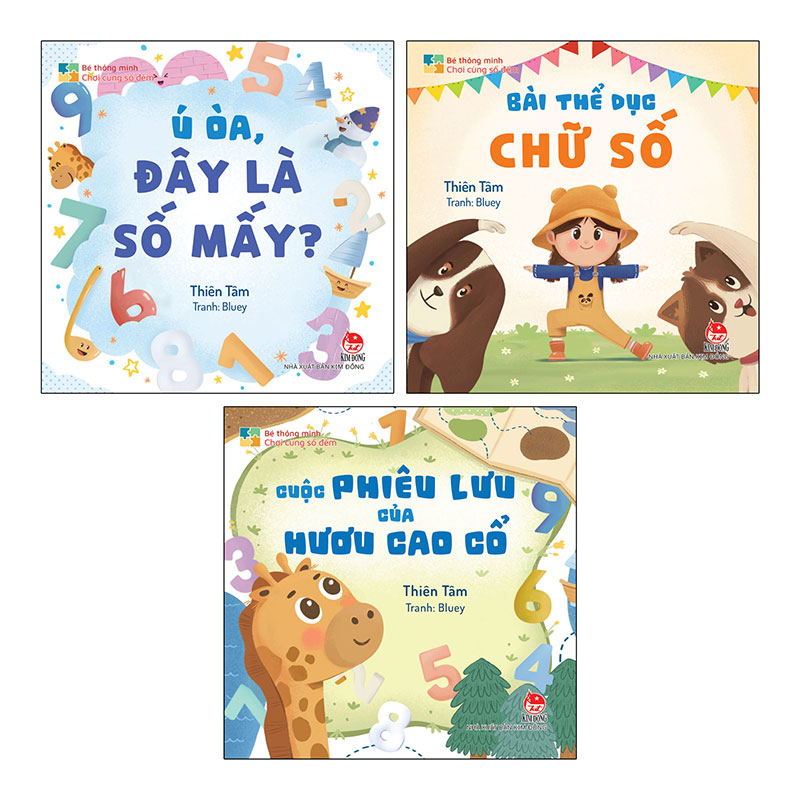 Combo Bé thông minh - Chơi cùng số đếm (3 cuốn) - Kim Đồng