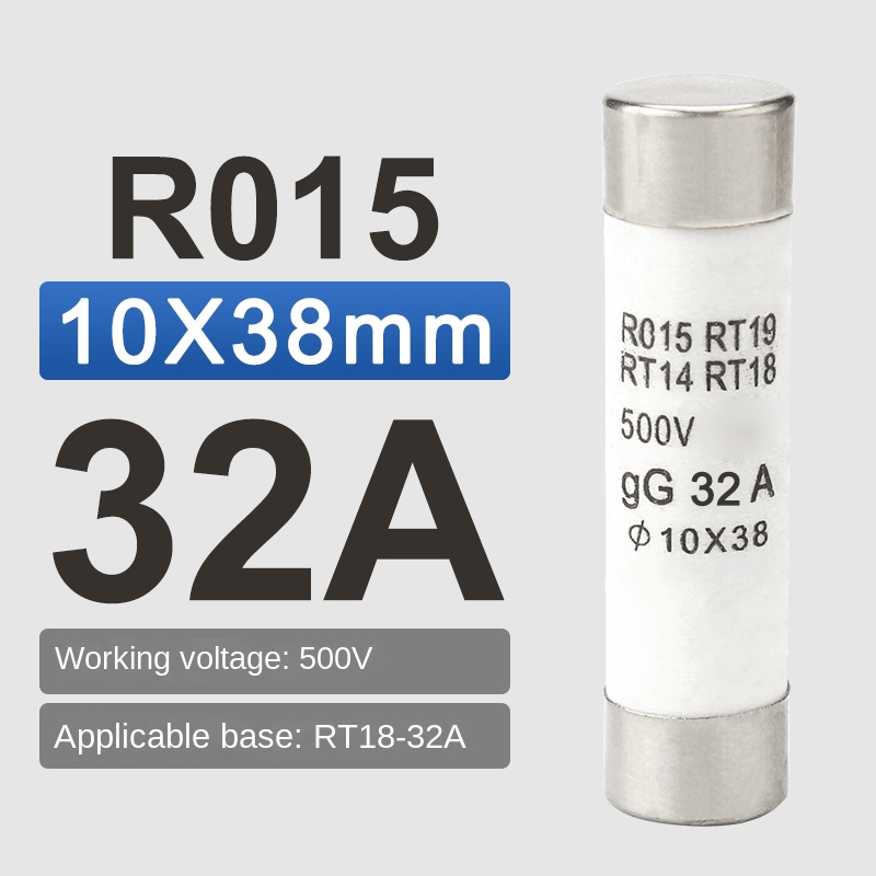 Cầu Chì Gốm 32A | RO15 RT18 RT14 - Lõi Cầu Chì 1A-32A, Kích Thước 10x38mm
