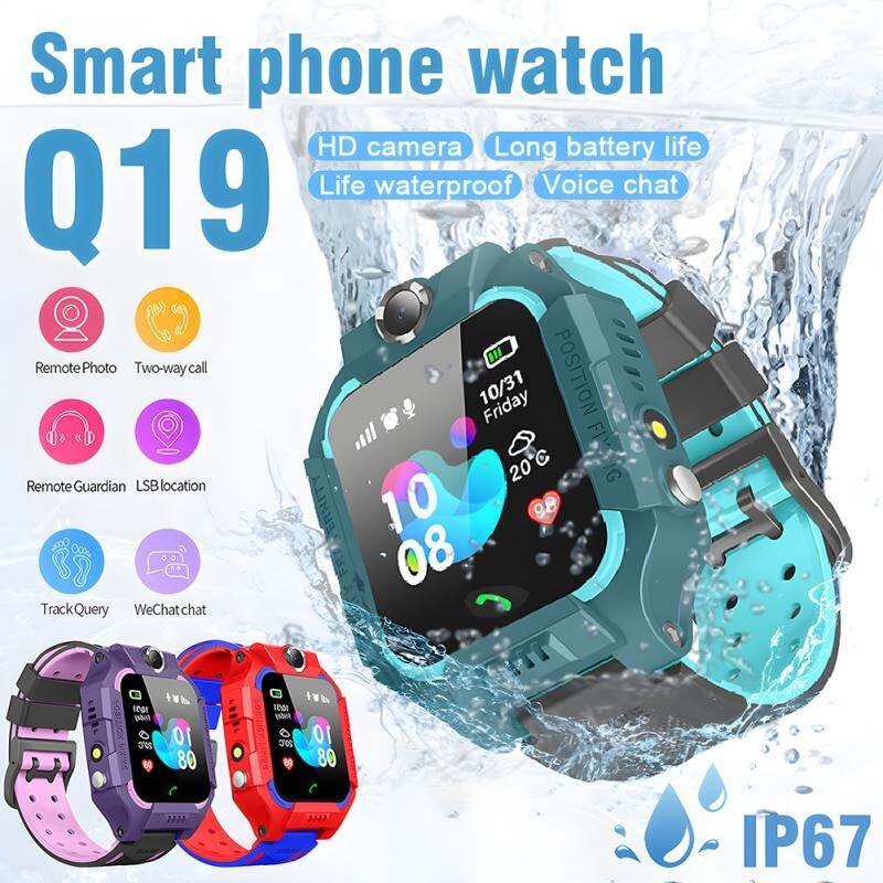 【Ready to Ship】Q19 Q12 Kids Smart Watch New Sim Card Smart Watch Sos Call Phone Camera Voice Chat Waterproof Boys Girls Gift for Children ราคา 239 บาท*ส่งฟรี