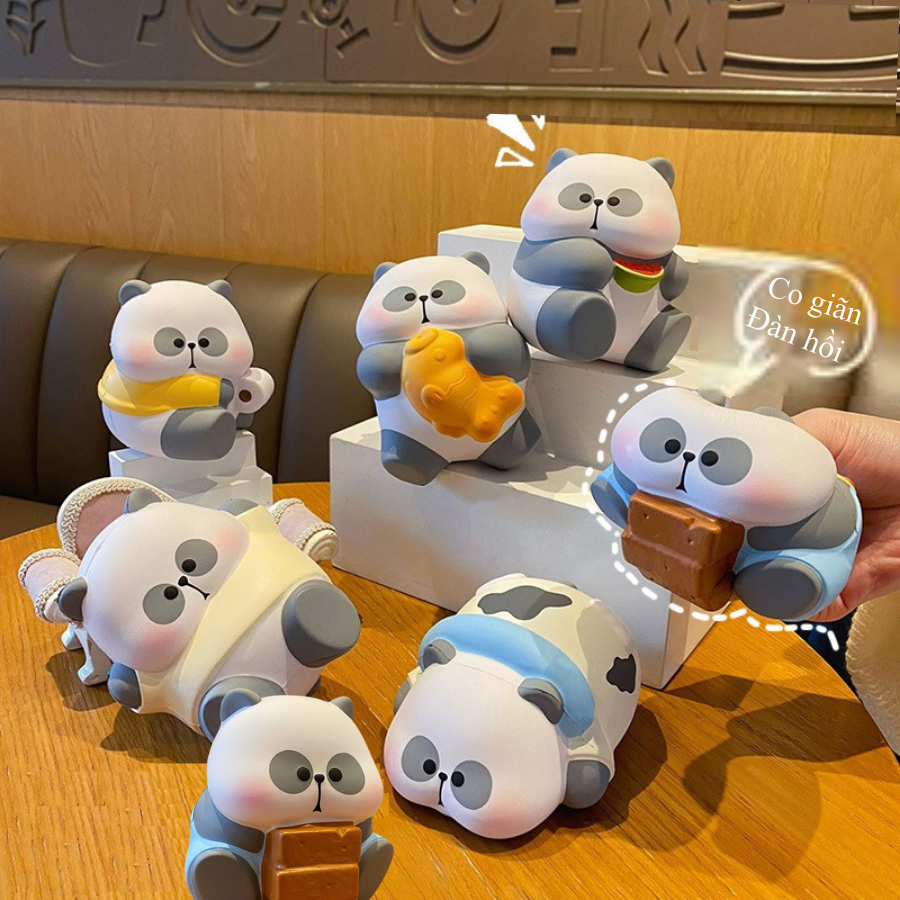Đồ chơi nắn bóp Gấu Trúc đàn hồi siêu chậm Squishy cực dễ thương - Đồ chơi giải nén giảm stress