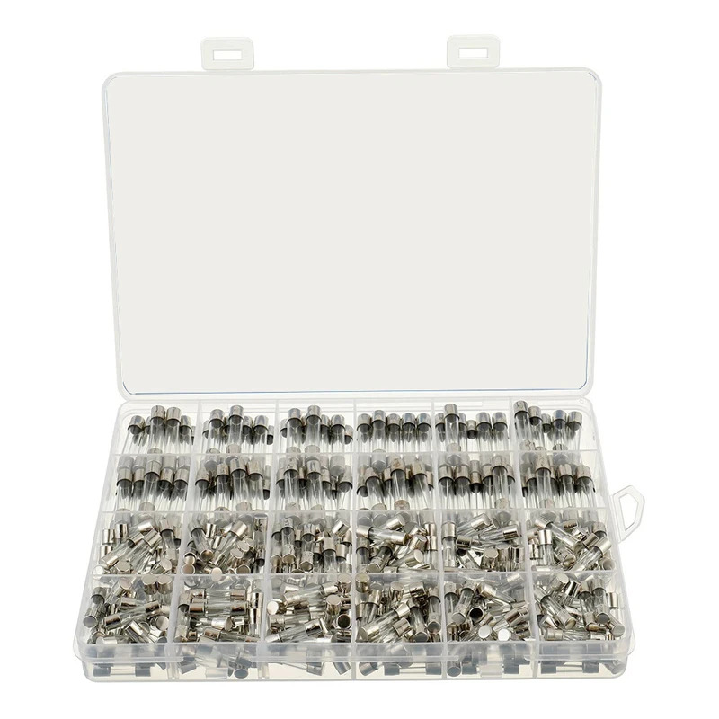 360 Bộ cầu chì thủy tinh thổi nhanh 5x20mm 250V 0.25 0.5 1 2 3 4 5 8 10 12 15 20A 6x30mm 250V 0.5 -20A AMP (24 Giá Trị)