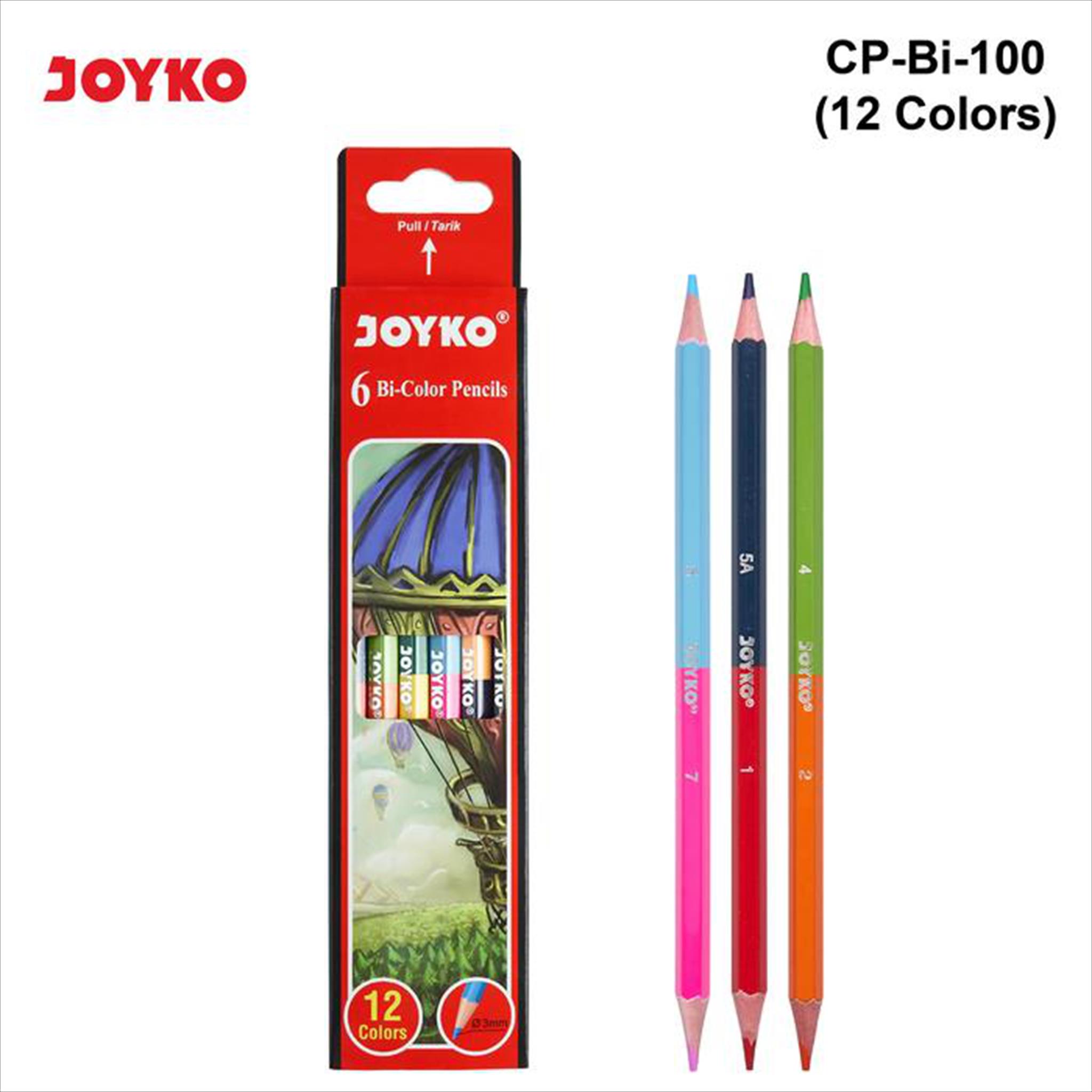 NA JOYKO Pensil Warna Bi-Color Duo Color / Colour Pencil 2in1 2 Sisi CP BI100 BI101 BI102 BI103