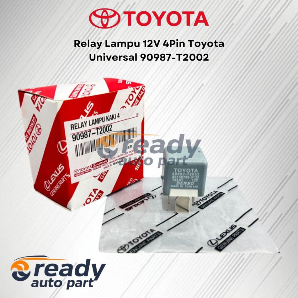 Relay Lampu 12V 4 Pin Toyota Avanza Innova Fortuner Hilux Yaris Universal 90987-T2002 Original Harga 19,999 rupiah*Gratis Ongkir