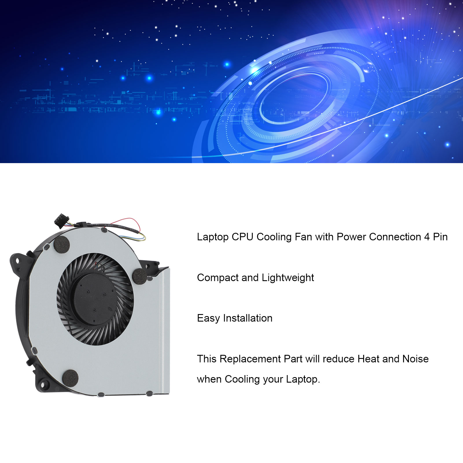Garosa Quạt làm mát CPU thay thế X409F Thiết kế làm mát nâng cao 4 pin Nhẹ cho X409FA X409FJ X509FB A509FB với khả năng tương thích rộng Cài đặt dễ dàng Giá 172,000 Đồng*Miễn phí vận chuyển