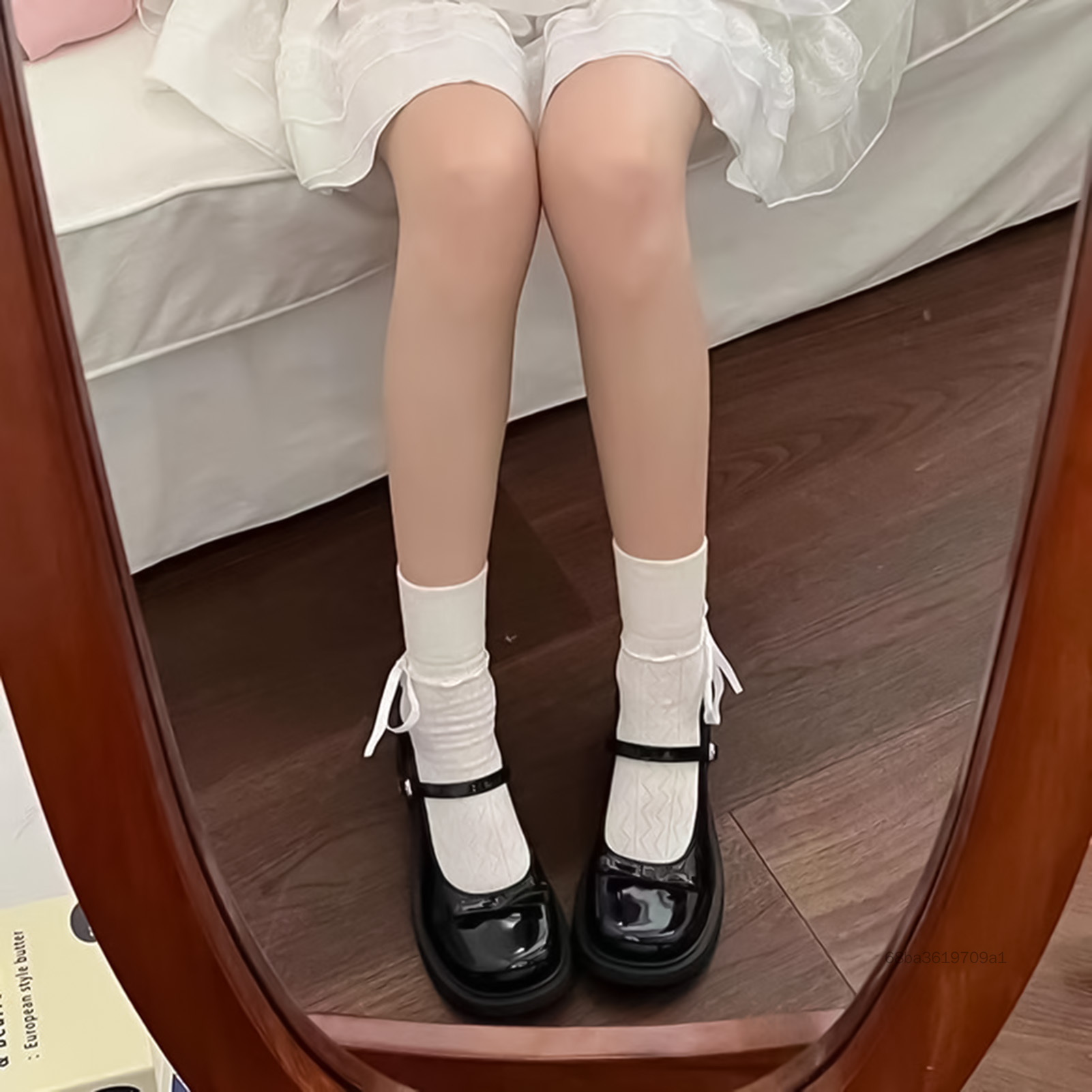 Giày nữ Mary Jane với đôi chân tròn dễ thương mùa xuân thời trang nữ căn hộ kiểu Nhật Bản kiểu Nhật 5LA-ZLZ-VN - 2
