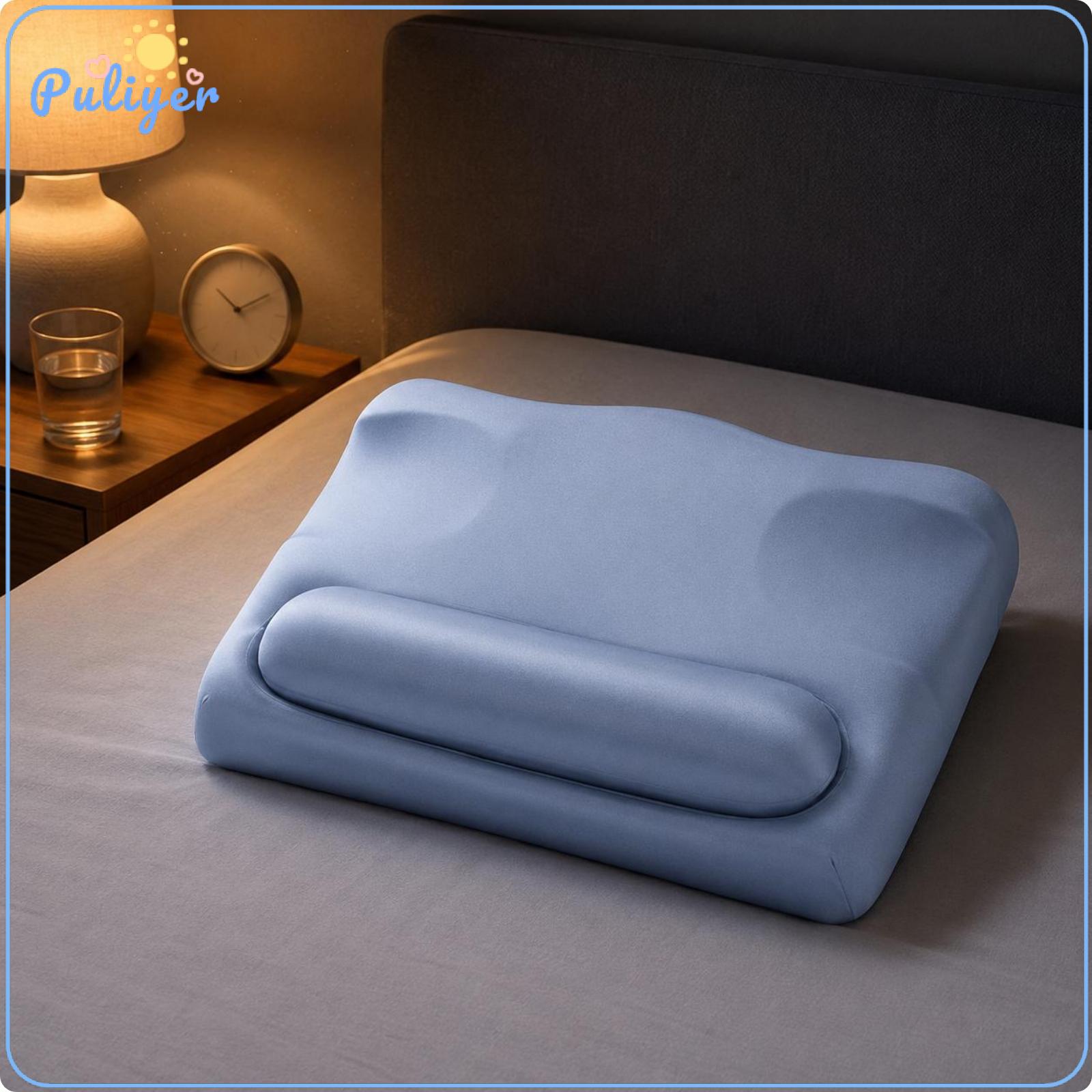 หมอนหนุนเพื่อสุขภาพ Memory Foam Kesoto หมอนรองคอแบบสองส่วนแกนฟื้นตัวช้าแบบแบ่งพาร์ติชันหมอนรองรับวัสดุระบายอากาศ ราคา 3,642 บาท*ส่งฟรี