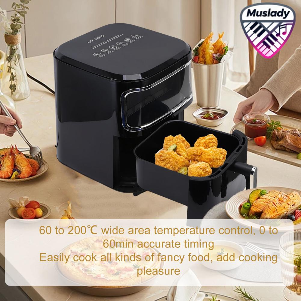 MUSLADY หม้อทอดไฟฟ้ามัลติฟังก์ชั่น Oilless Fryer 1350W หน้าจอสัมผัส 10L หน้าต่างที่มองเห็นได้สำหรับห้องครัว ราคา 10,978 บาท*ส่งฟรี