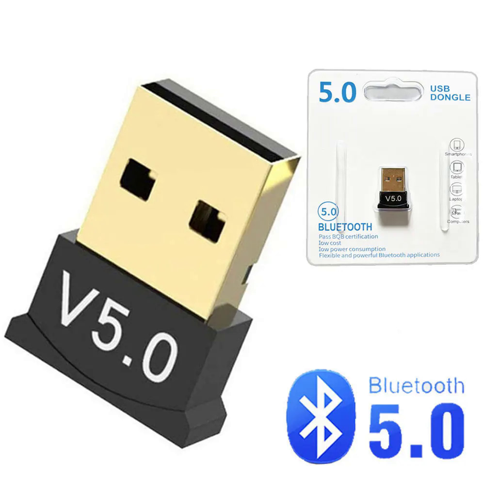 USB Bluetooth 5.0 Adapter Transmitter Bluetooth Receiver âm thanh Bluetooth Dongle không dây USB Adapter cho máy tính PC máy tính xách tay