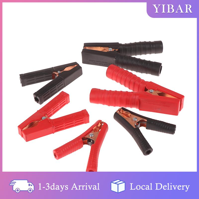 【YIBAR】 1 cặp kẹp cá sấu kiểm tra có tay cầm nhựa dành cho các dự án điện, kẹp cách điện 100–300 A dùng cho ắc quy