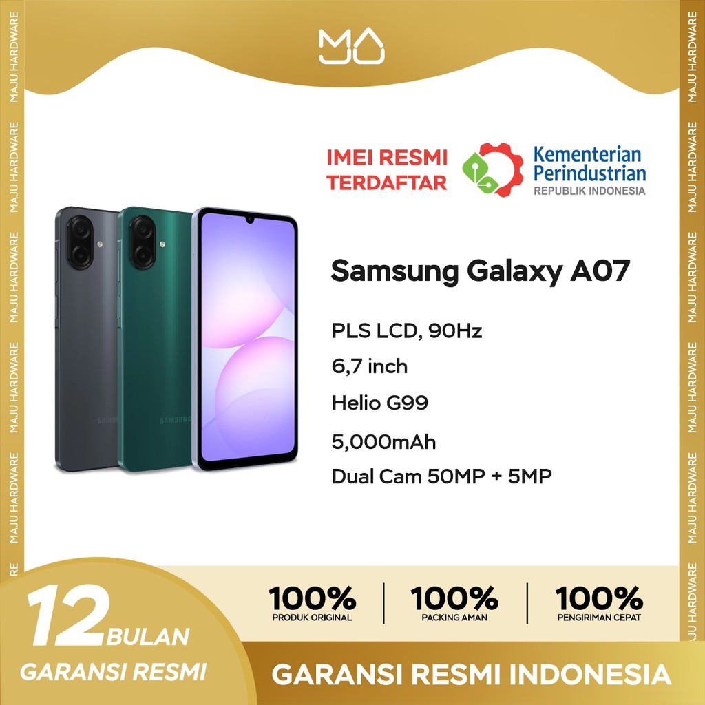 Samsung Galaxy A07 6/128GB [Helio G99, PLS LCD, 5,000mAh] - Garansi Resmi Harga 1,999,000 rupiah*Gratis Ongkir
