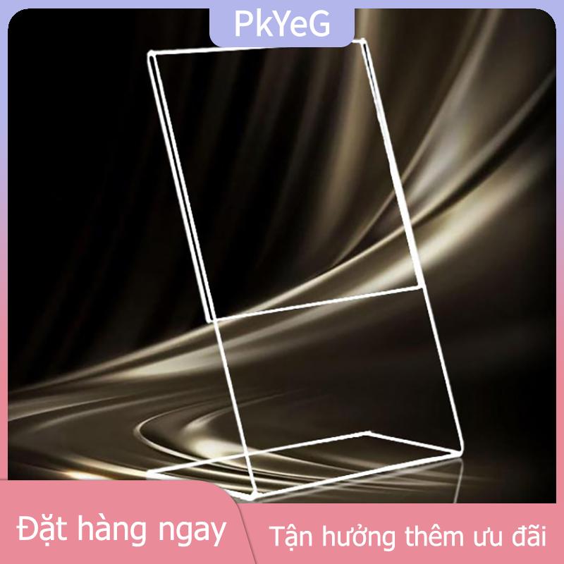PkYeG TENXI Trong suốt Acrylic hình ảnh khung hiển thị đứng bàn hiển thị thẻ đứng giá tag Clip chủ thẻ dấu hiệu đứng